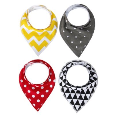 Baby Bandana Drool Bibs 100% Cotton Pack Gift Set For Boys and Girls 