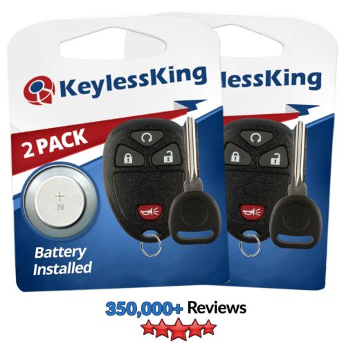2 New Replacement Keyless Entry Remote Start Key Fob Clicker for 15913421 + Keys - Picture 1 of 4