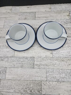 Dansk Concerto Allegro Blue Cup and Saucer Primastone Set Of 2 | eBay