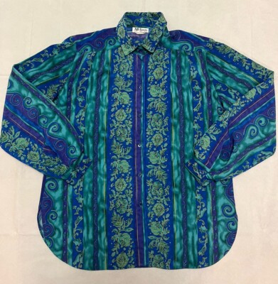 Vintage All Hours Paris/Milan Long Sleeve Vibrant Button Down Sz SML USA Made!
