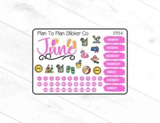 2753-6~~June Journal Planner Stickers.