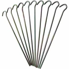 23cm Long Electroplated Metal Heavy Duty Garden And Camping Tent Foot Pegs