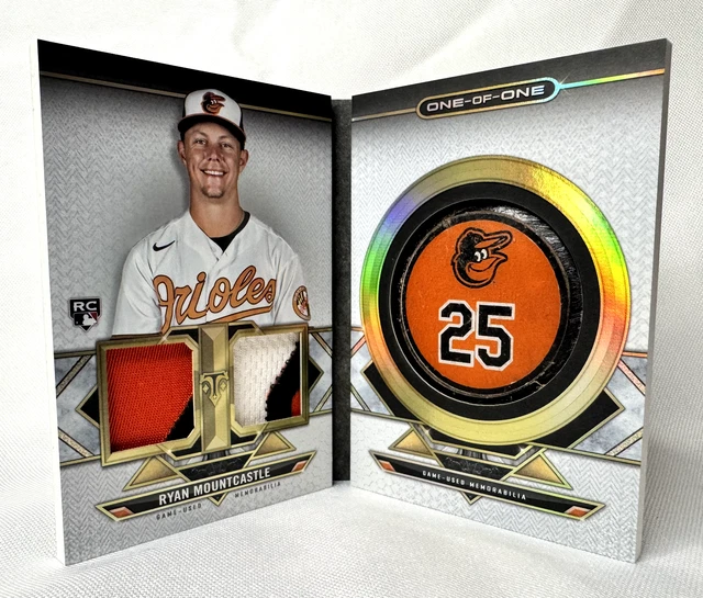 2021 Triple Threads Ryan Mountcastle Game Used Bat Knob Relic Book 1/1 Rookie RC