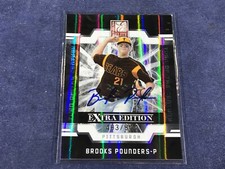 G3-27 BASEBALL CARD - BROOKS POUNDERS PIRATES ROOKIE - 2009 PANINI - AUTOGRAPHED