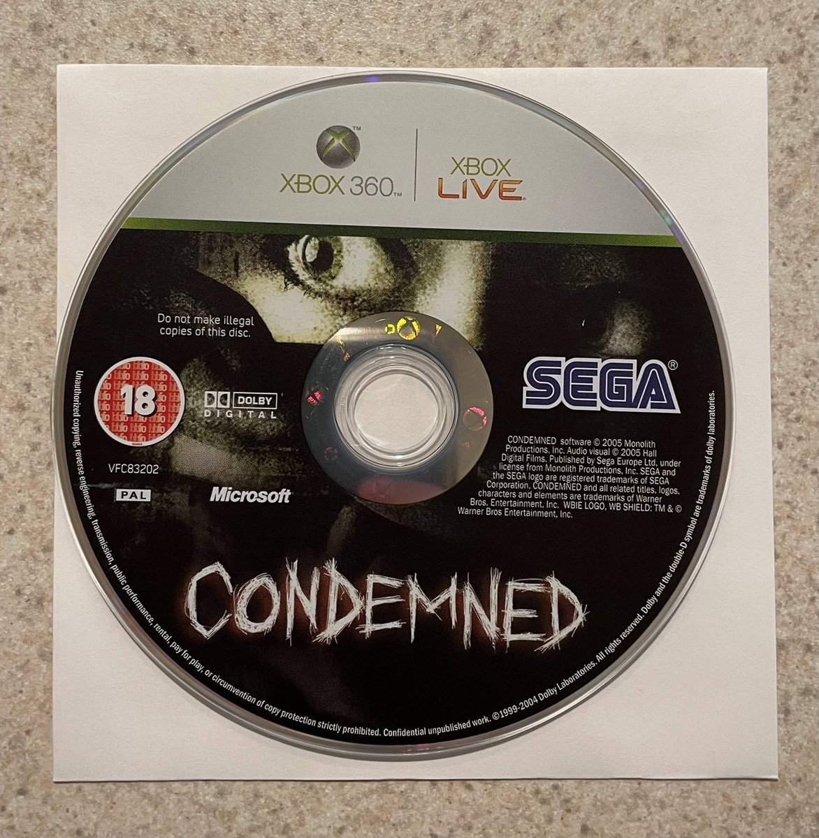 Microsoft Xbox 360 - Condemned: Criminal Origins Survival Horror