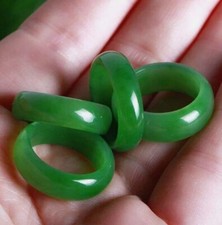 Natural Green Jade Ring Genuine Women Mens Men Reiki Healing 6-13