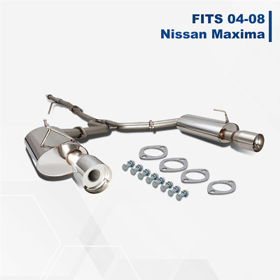 CATBACK EXHAUST SYSTEM KITS FOR 04-08 NISSAN MAXIMA A34 V6 4'' DUAL MUFFLER TIP