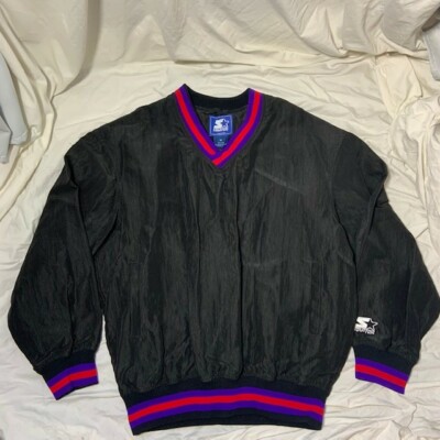 VTG STARTER Pullover Jacket Size M Medium w/Pockets Pristine Condition Black 