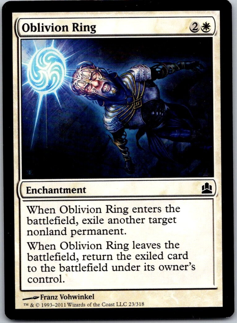 Magic the Gathering Oblivion Ring Commander 2011 MTG Free Shipping!