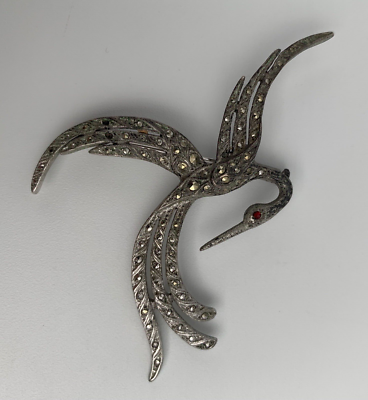 BROCHE FANTAISIE ANCIENNE EN ETAT RONDE ALIIAGE VERRE 9 GRAMMES 90 W1267 Argenté