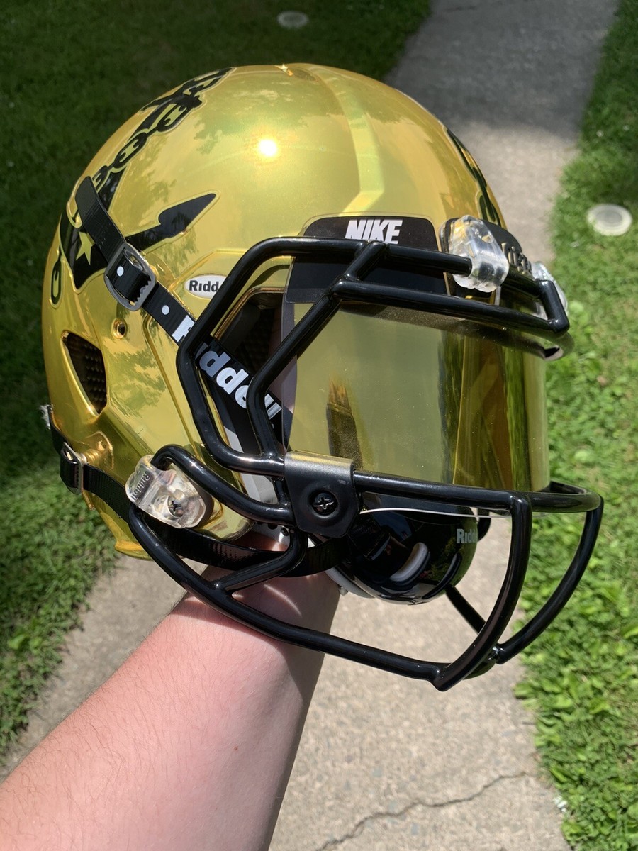 VANDERBILT COMMODORES Riddell Speed Custom Gold Chrome Football VANDERBILT COMMODORES Riddell Speed Custom Gold Chrome Football