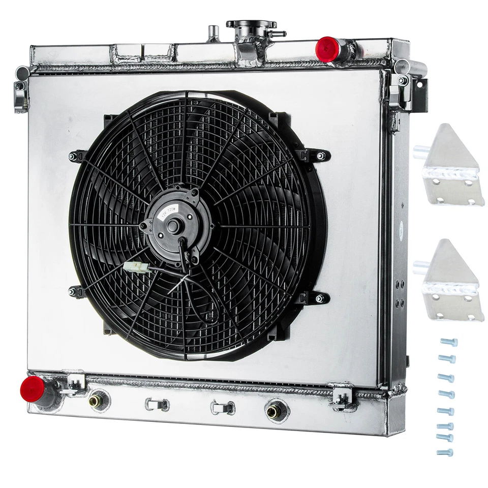 3 Row Radiator+Shroud Fan For 06-12 Chevy Colorado/Hummer H3 H3T 3.7/Canyon 5.3L — 第 3/4 张图片
