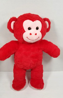 BUILD A BEAR RED Monkey Plush love Valentines heart 17'' Sing See Video