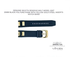 Authentic Invicta Excursion 6267 26mm Black & Polyurethane Watch Band