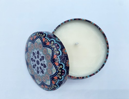 1 Aloha Orchid Scented Soy Wax Candle in Decorative Aroma Tin Box - Handmade - 第 7/9 張圖片