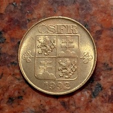 1992 CZECH REPUBLIC 1 KORUNA COIN - #B7748