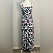 Ann Taylor Factory Ikat Print Maxi Dress Size XS