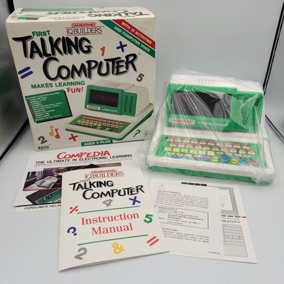 1992 Tribüne IQ Builders erster sprechender Computer neu im Karton Retro Spielzeug Vtech Ik