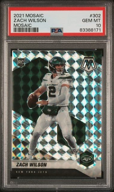 2021 Panini Mosaic - Rookies Zach Wilson #302 Mosaic Prizm (RC)