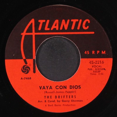 DRIFTERS: vaya con dios ATLANTIC 7'' Single 45 RPM