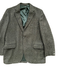 VTG Harris Tweed Sport Coat Mens 42 Scottish Wool Blazer Button Cricketer 70s