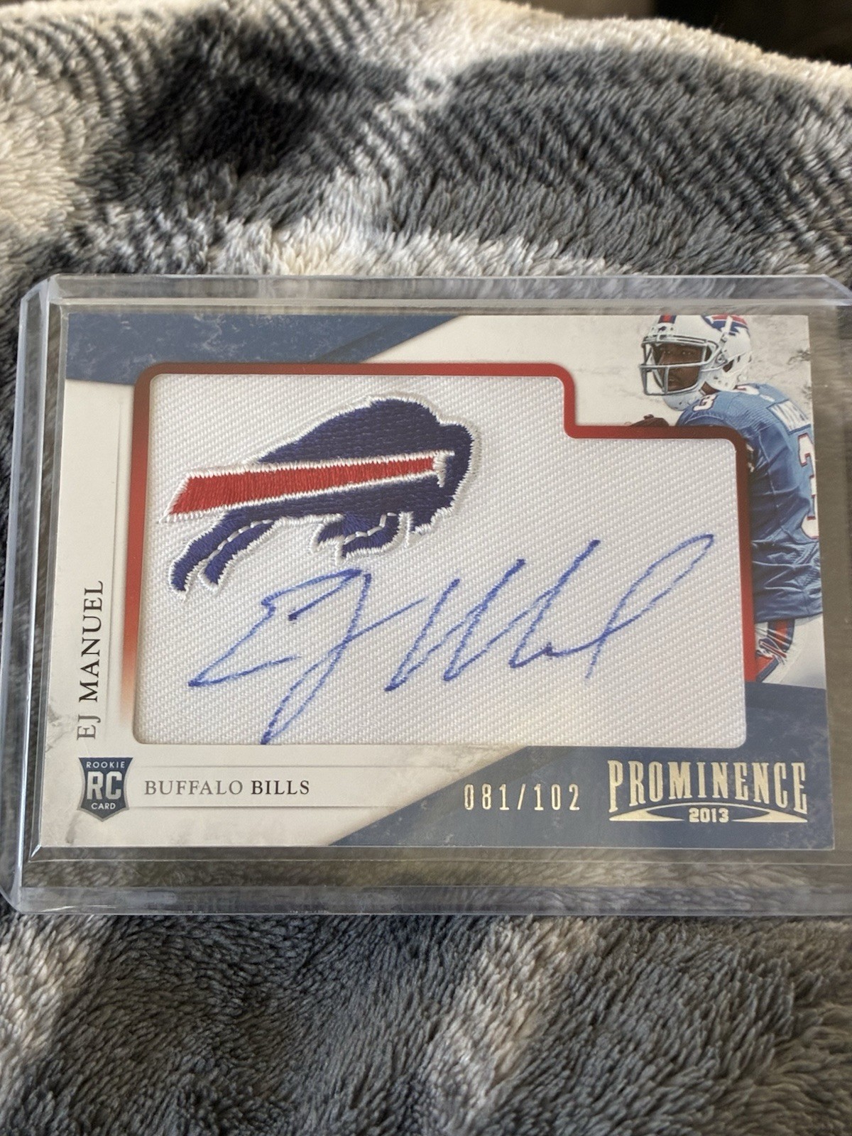 2013 Panini Prominence - EJ Manuel #131 Rookie Helmet Signatures /102 (AU, RC)