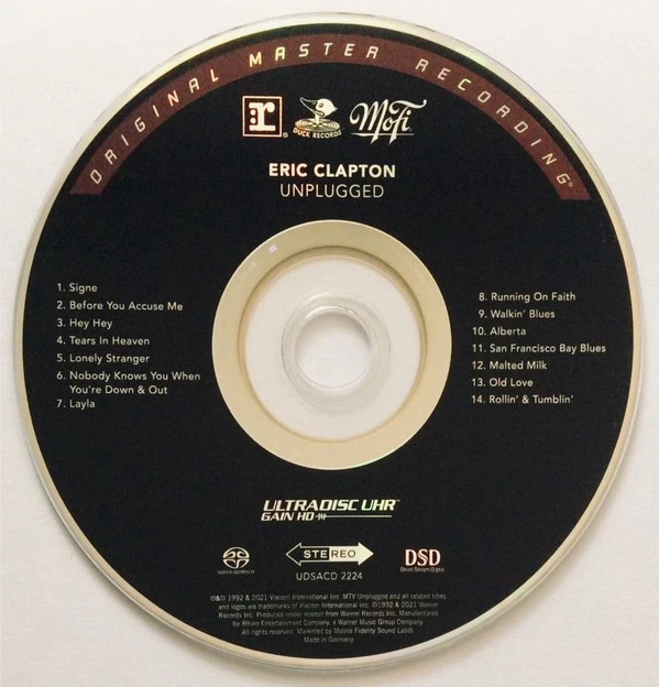 MOFI UDSACD-2224 ERIC CLAPTON UNPLUGGED HYBRID SACD 2022 numbered ! - Bild 3 von 4