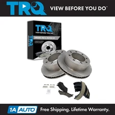 TRQ Rear Brake Pad & Rotor Kit Fits 2003-2004 Ford E-250 99-2002 E-250 Econoline