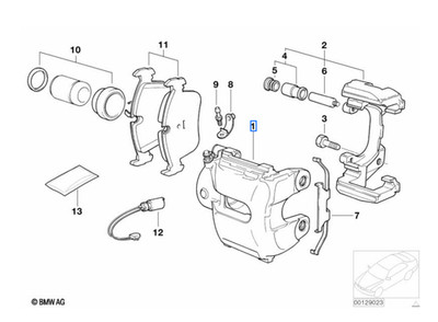 Original BMW Bremssattel VR für X3 E83 und E83 LCI 34116765882