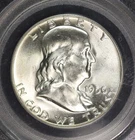 Franklin Silver Half Dollar 1956 P. PCGS MS-65 FBL Blast White Lot 9064-579-0308