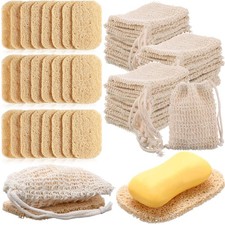 48 Pcs Soap Exfoliating Bag Holder Set Natural Sisal Soap Saver Bag Pouch and...