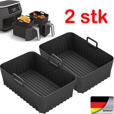2Pcs Airfryer Zubehör Silikonform Für Heißluftfritteuse Silikoneinsatz Air Fryer