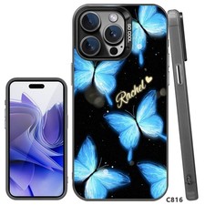 Tough PC Case For iPhone 17 Pro Max 16 15 14 Custom Pretty Butterfly Phone Cover