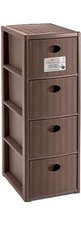 STEFANPLAST Cassettiera Multiuso Salvaspazio 4 Cassetti 30x40x80cm Tortora 30301