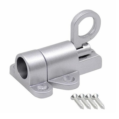 Self Closing Latch Bolt Automatic Spring Loaded Door Gate Security Lock Silver m