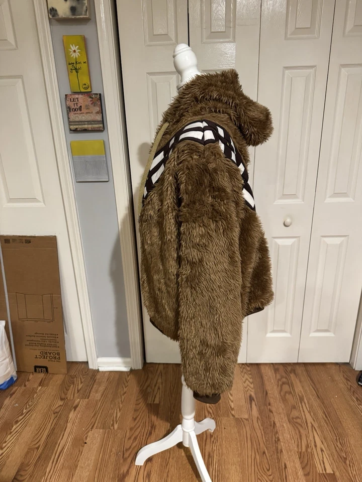 Star Wars Chewbacca Disfraz Cosplay Peludo Sudadera con Capucha Imitación Piel Chaqueta Para Hombre Grande Foto 3 de 4