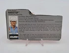 GI Joe Hardtop 1987 Defiant Crawler Driver File Card Original Vintage Hasbro