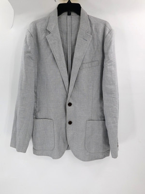 J Crew Sport Coat Mens 40 Thompson Linen Cotton Plaid Unstructured patch pockets