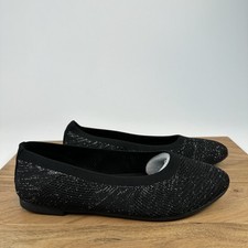 New Womens Bernie Mev Nikki Black Knit Casual Comfort Ballet Flats EU 41