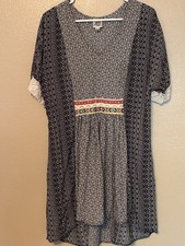 Vintage Ivy Jane Boho Peasant Dress Size L
