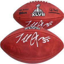 Terrell Suggs Baltimore Ravens Autographed Super Bowl XLVII Pro Football