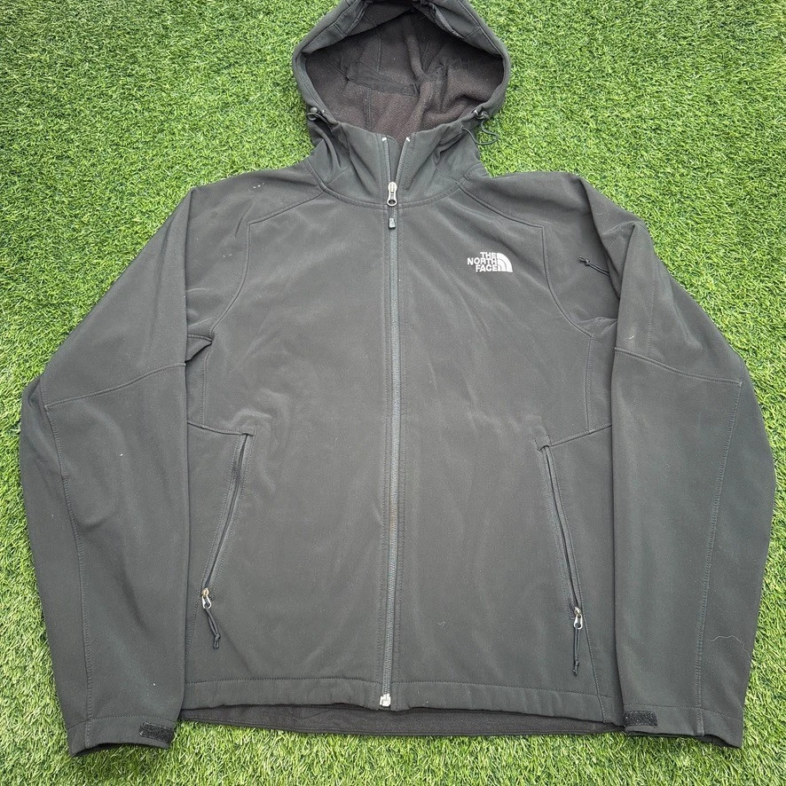 North Face Softshell Jacket Mens Medium M Hood Full Zip Insulated