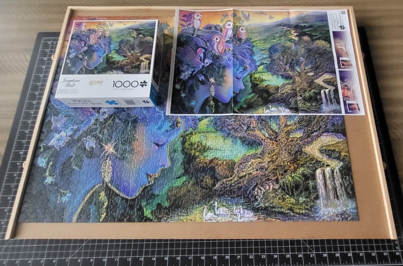 Josephine Wall   "A Parliament Of Owls " Glitter  1000 Piece Jigsaw Preowned 