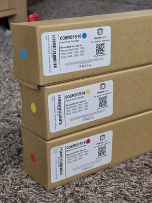 WorkCentre 7500 7800 7970 Series Color Toner Cartridge Set Yellow Cyan Magenta