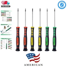 Screwdriver SET OF 6 - Magnetic Flathead and Phillips With NON-SKID Handle in...