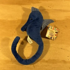 Wildlife Artist Wild And Wonderful Wristies Seahorse Blue Plush You Bendable