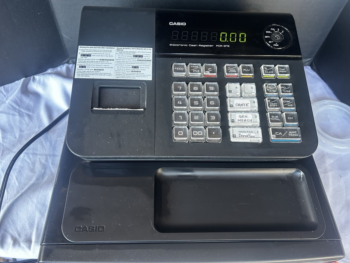Electronic Cash Pcr 272 Casio Pcr Casio 140cr Cash Register Casio