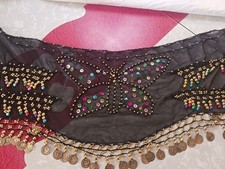 Plus Size BUTTERFLY Belly Dance Hip Scarf 55"