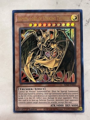Yugioh Hamon, Lord Of Striking Thunder SDSA-EN043 Ultra Rare 1st Ed NM x1