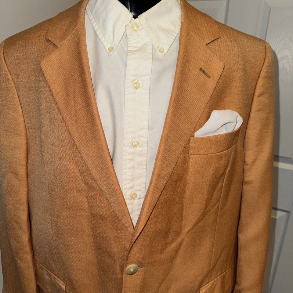 De Colección Guy La Ferrera Hombre Blazer 2 Botones Deportivo Abrigo Chaqueta Italia Salmón 46/2XL Foto 4 de 4